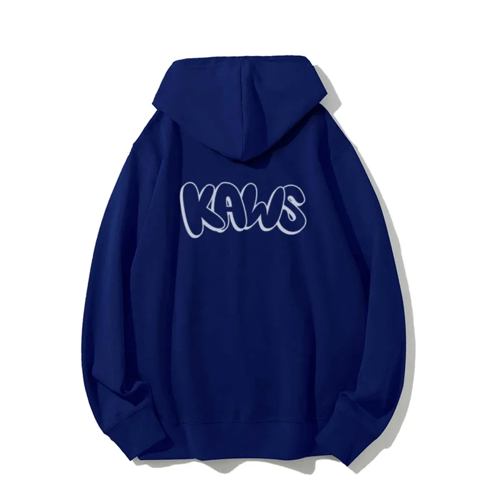 High-Quality Mens Graphic KAWS Letter Print Hoodie Sweatshirt