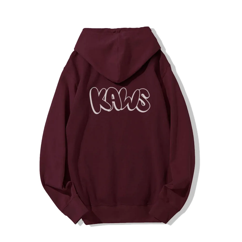 High-Quality Mens Graphic KAWS Letter Print Hoodie Sweatshirt