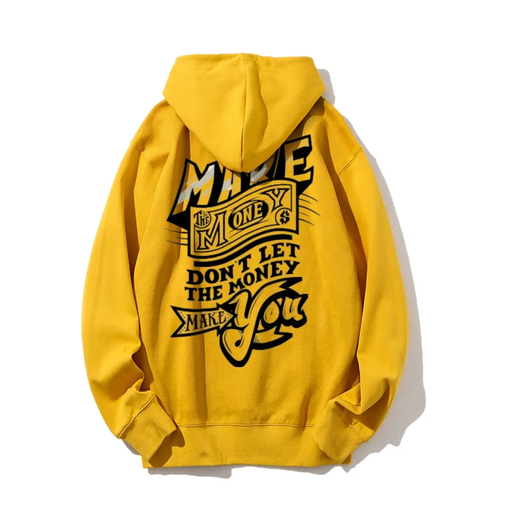 Mens MAKE MONEY Slogan Graphic Hoodies