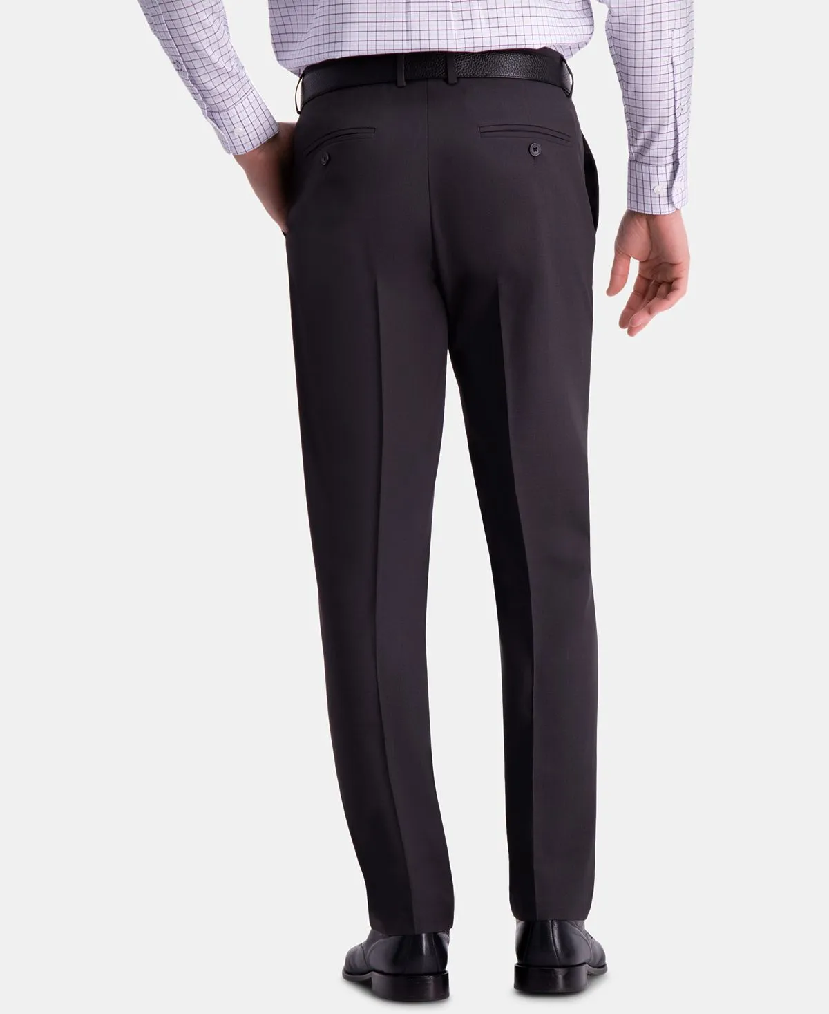 Men's premium comfort straight fit classic trousers 4-way stretch, wrinkle-free, flat front Haggar, multi