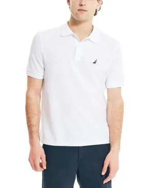 Men's regular fit polo shirt made from environmentally friendly Nautica materials, white