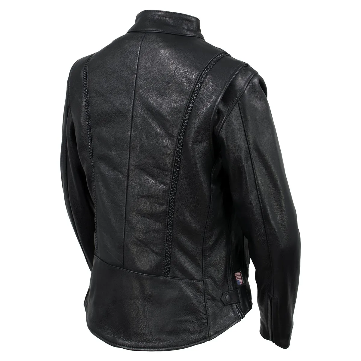 Milwaukee Leather USA MADE MLJKL5002 Women's Black 'Pristine' Premium Motorcycle Leather Jacket