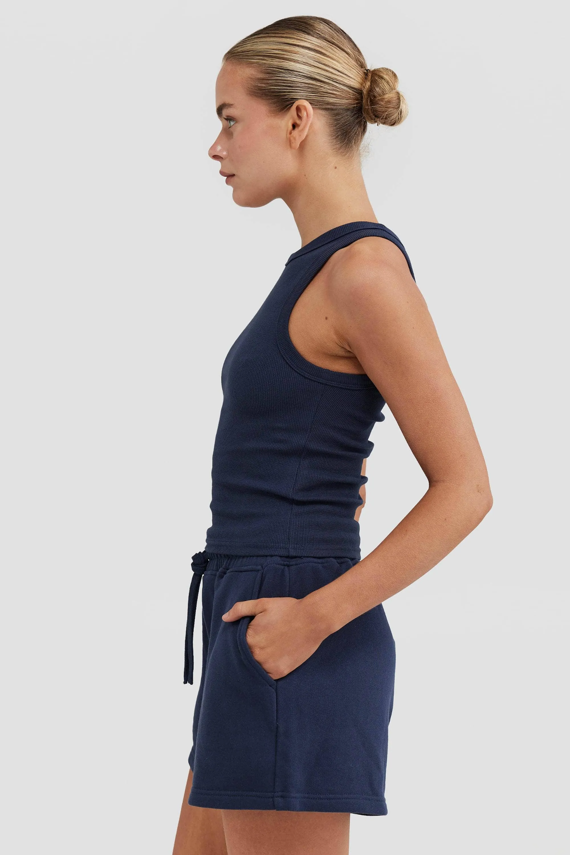 Mimi Rib Tank Navy