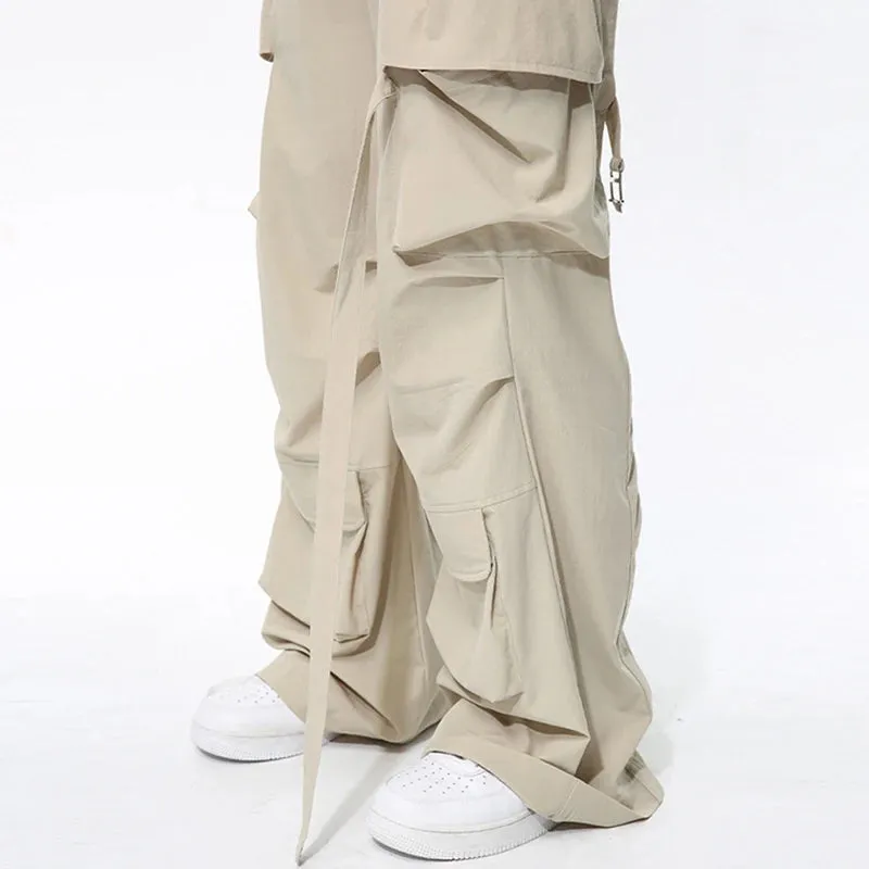 Multi Pocket Strap Loose Cargo Pants