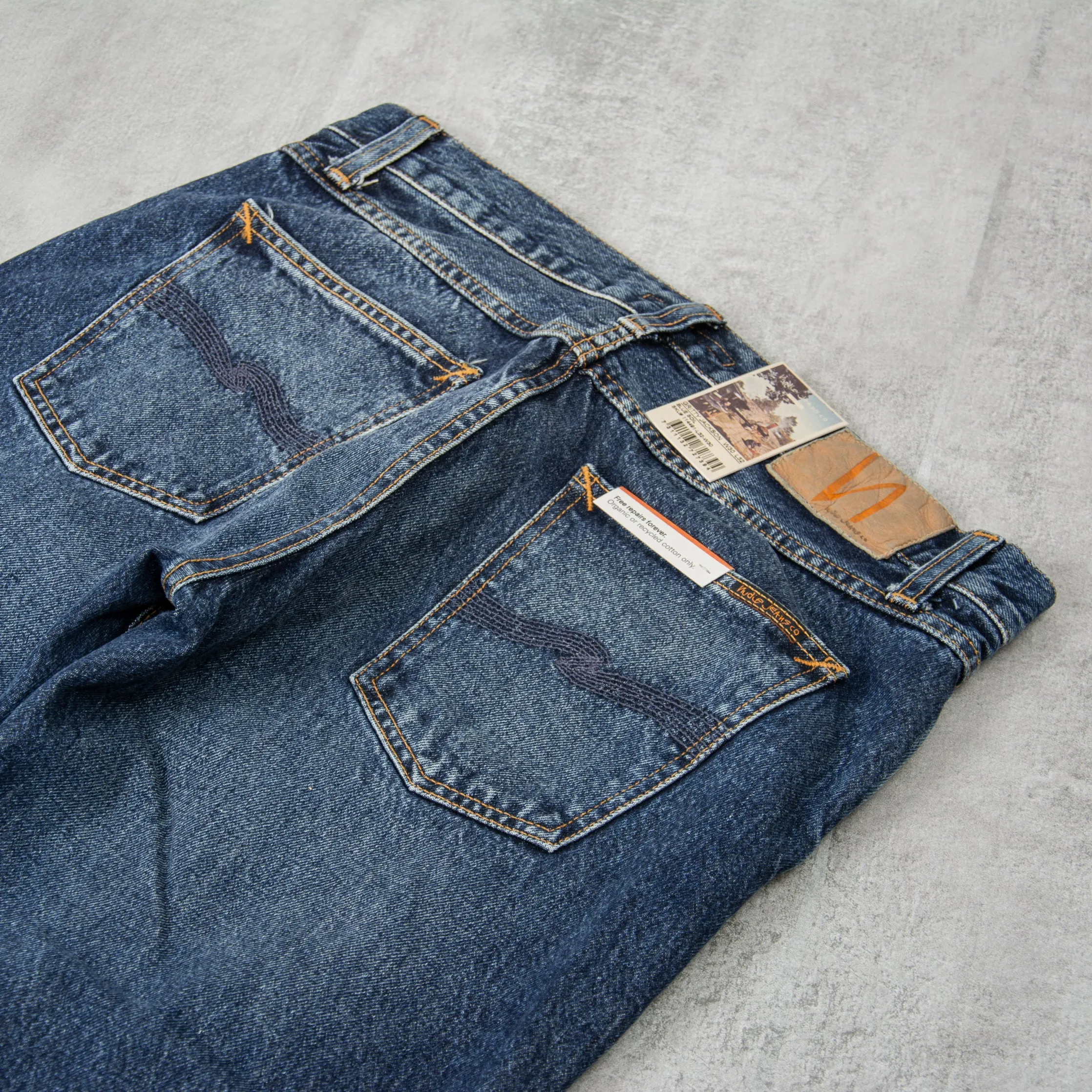 Nudie Gritty Jackson Jeans - Blue Soil