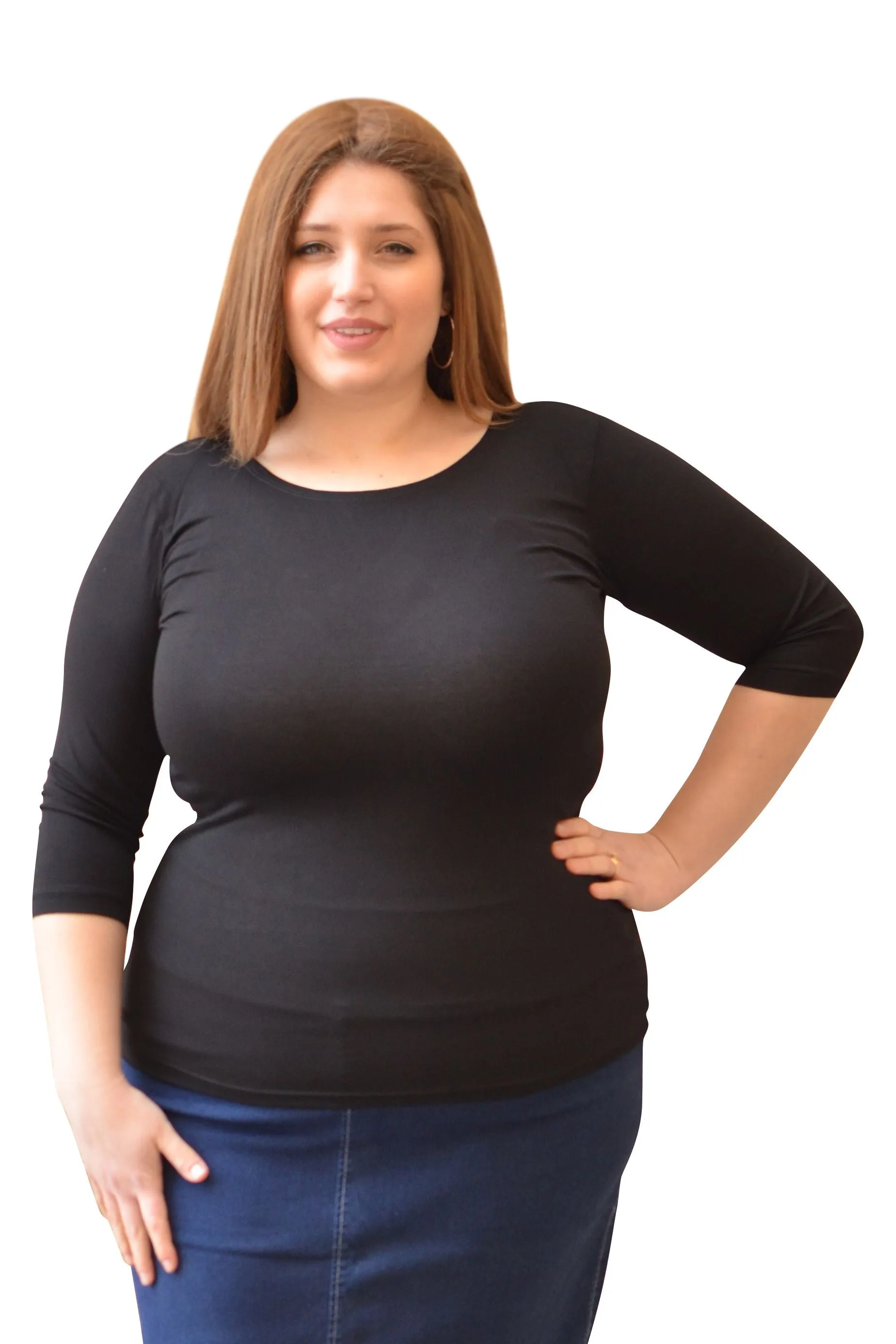 Plus Size Women's Layering Tee Style 1215