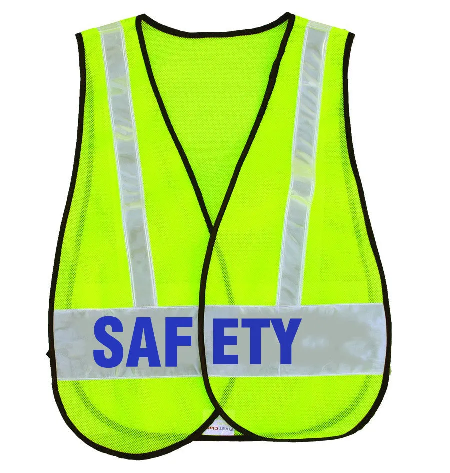 Reflective Safety Vests with Message ID (Lime Green)