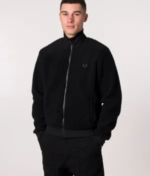 Relaxed Fit Borg Fleece Track Top