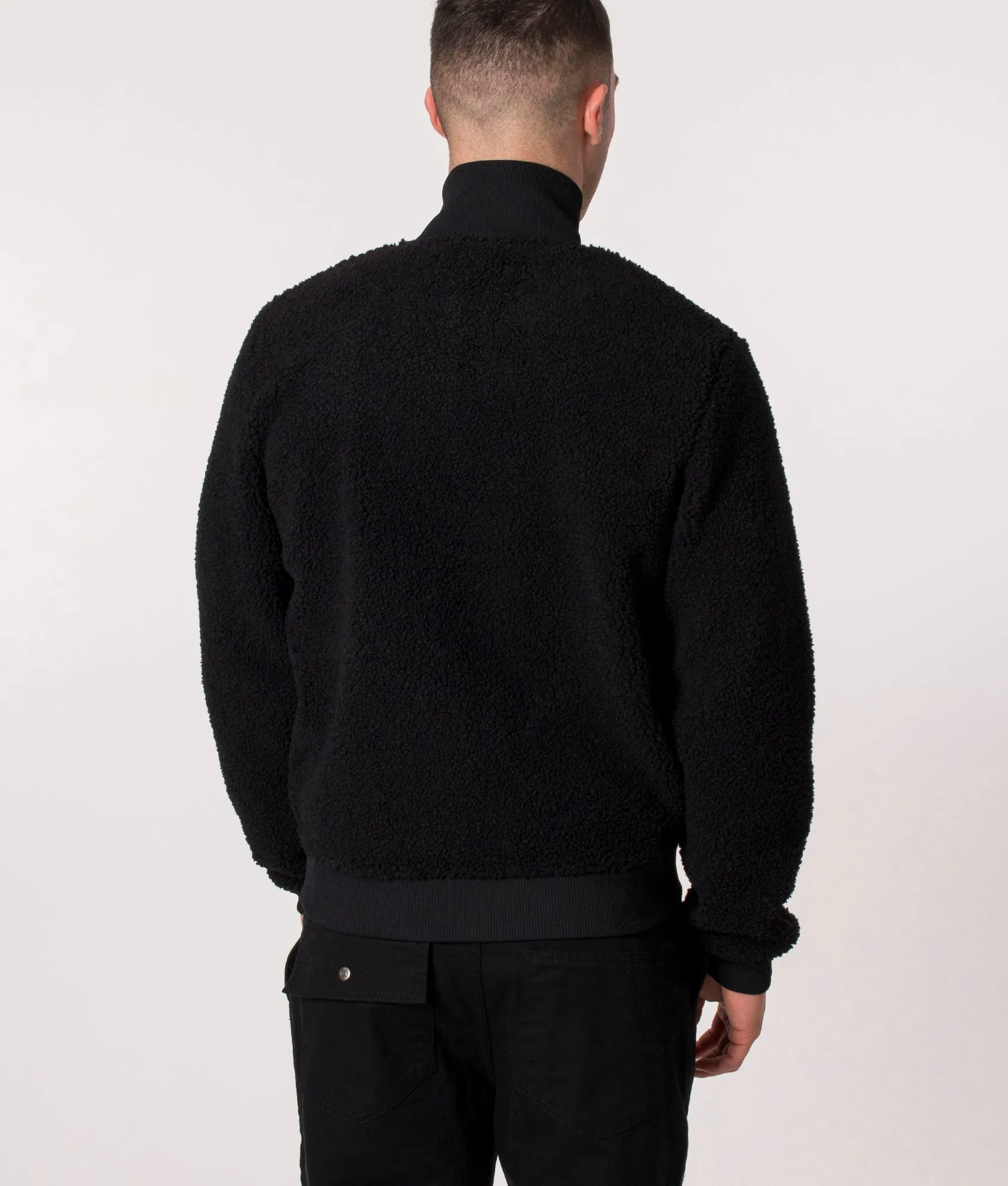 Relaxed Fit Borg Fleece Track Top