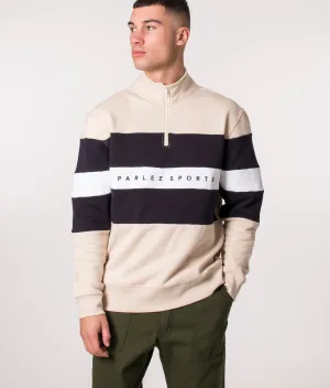 Relaxed Fit Quarter Zip Aback Sweatshirt