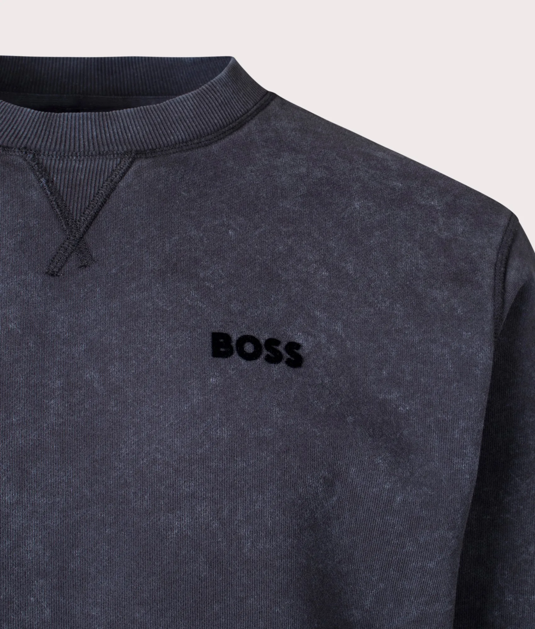 Relaxed Fit We Boss Logo Raw Sweatshirt