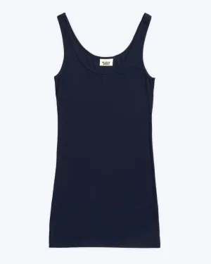 Rib Tank Dress in Navy