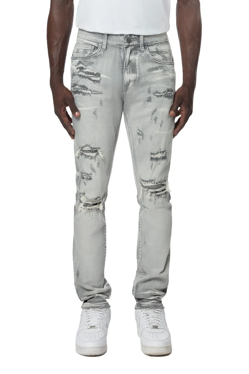 Smoke Rise Men's Vintage Distressed Washed Jeans