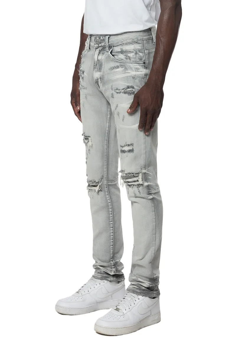 Smoke Rise Men's Vintage Distressed Washed Jeans