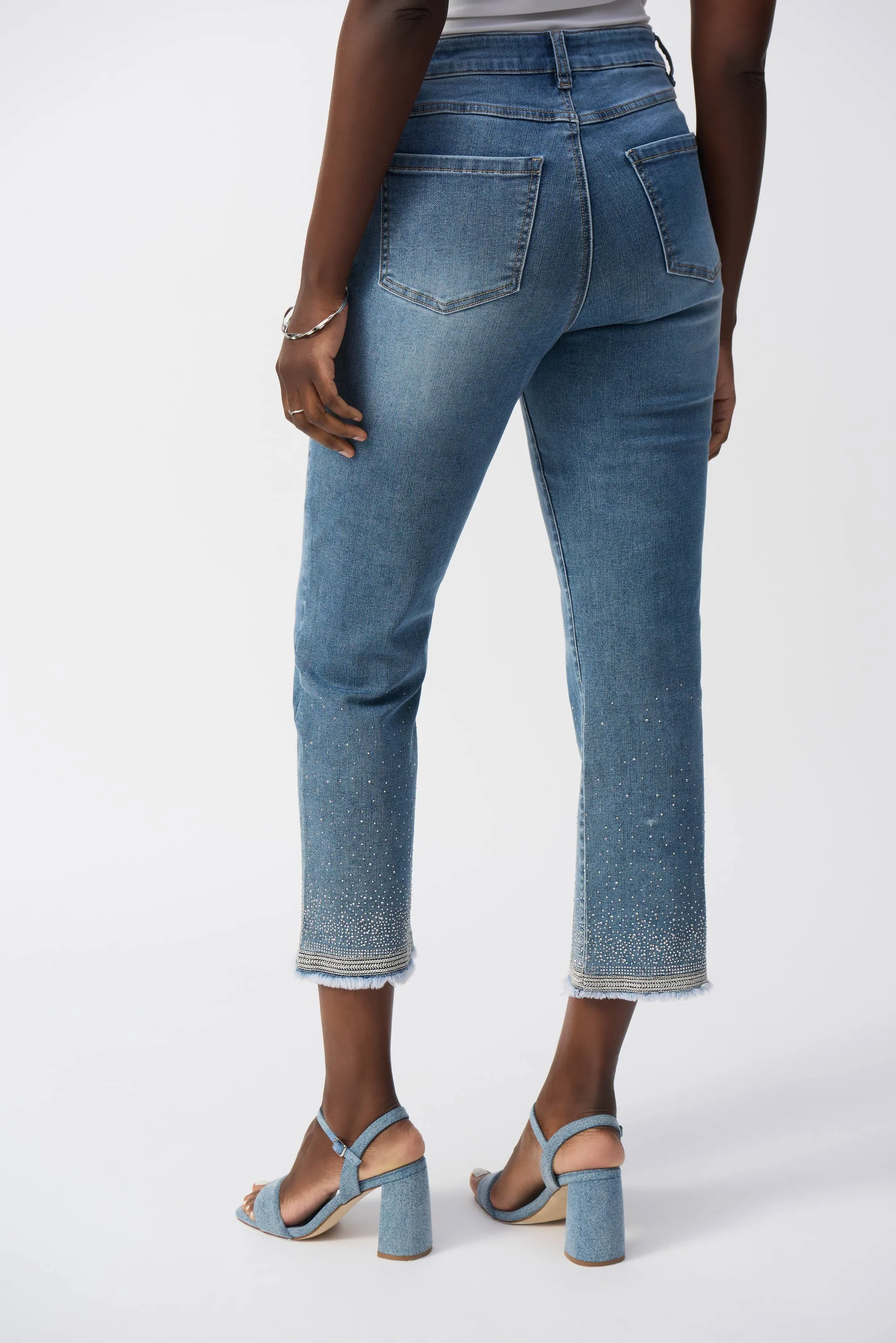 Straight FIt Crop Stretch Jeans