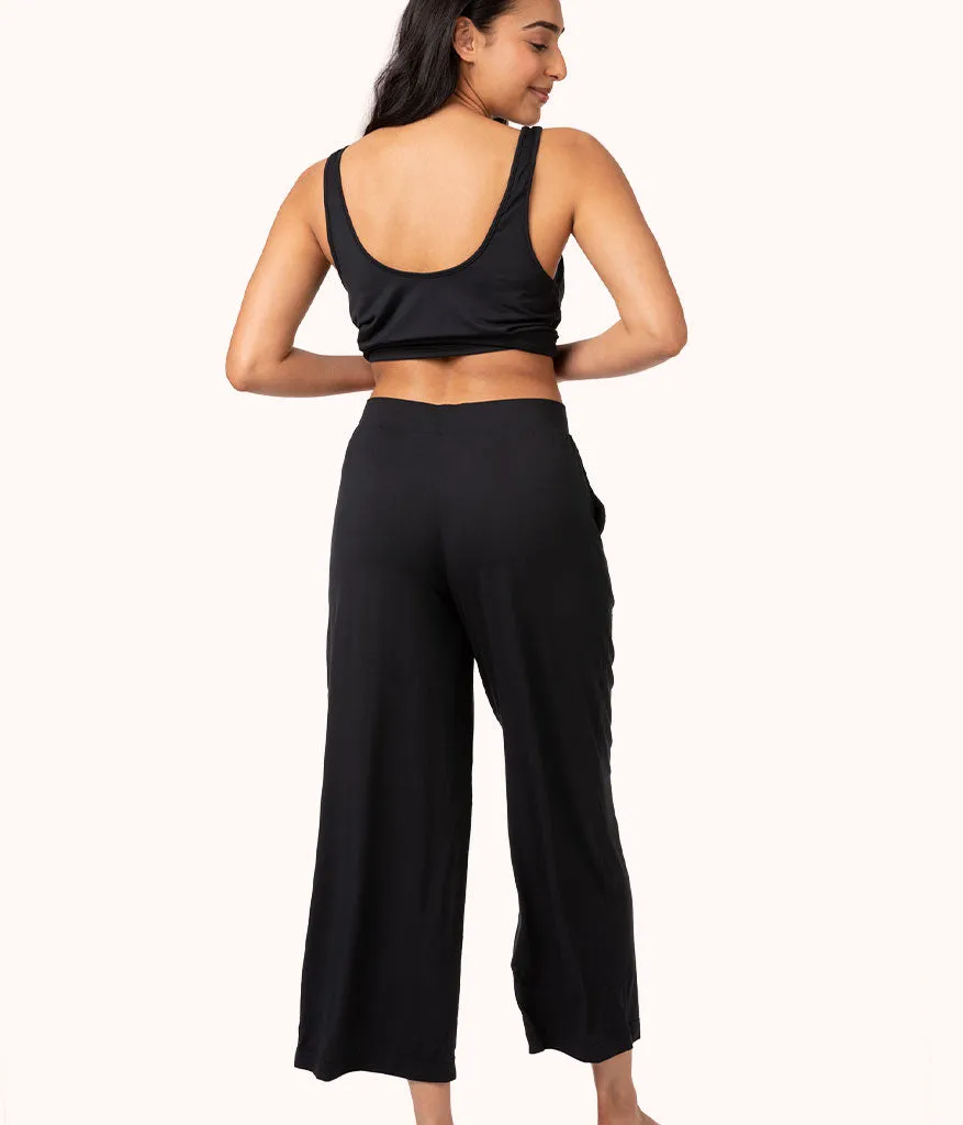 The All-Day Wide Leg Pant: Jet Black