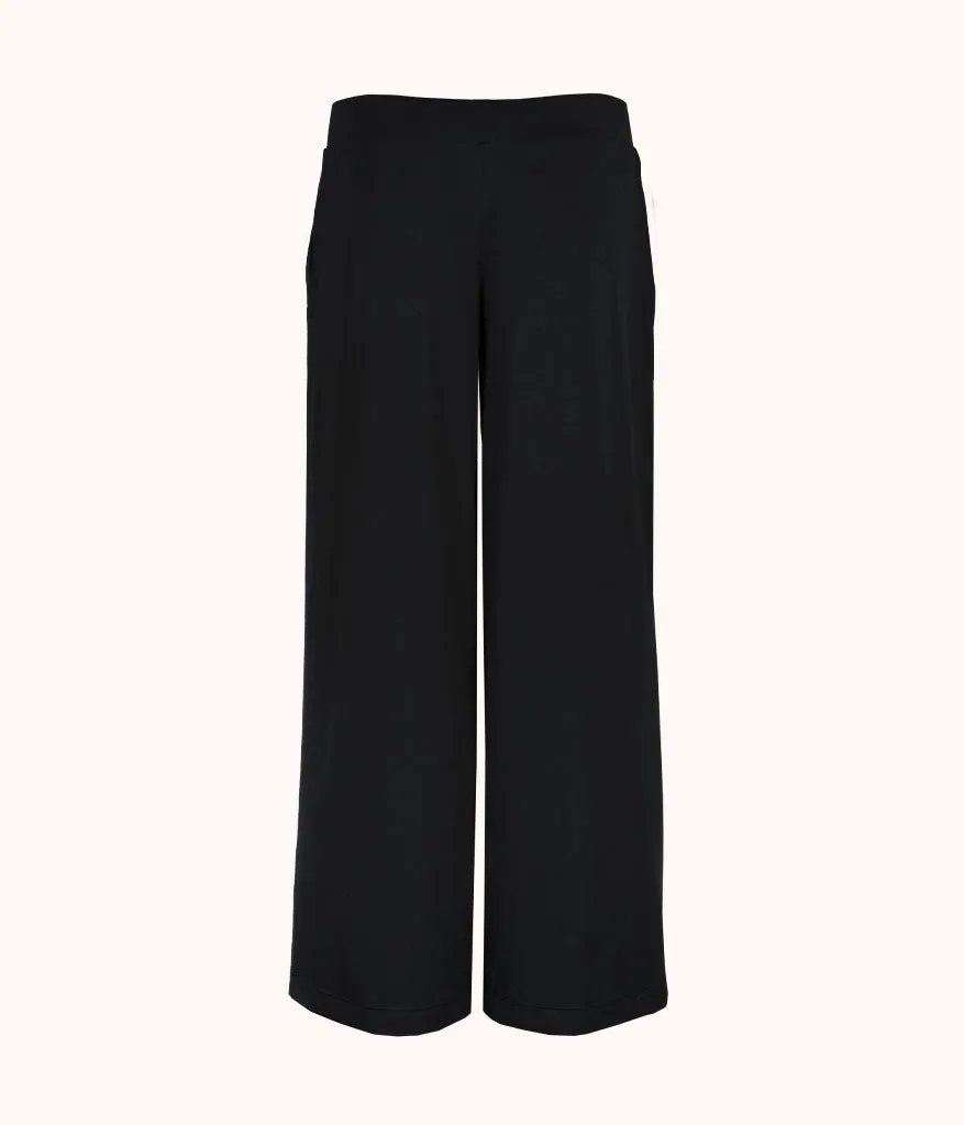 The All-Day Wide Leg Pant: Jet Black