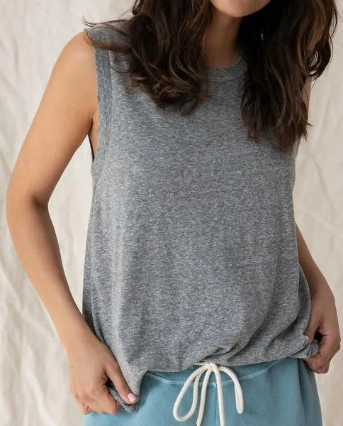 The Great - The Sleeveless Crew Heather Grey