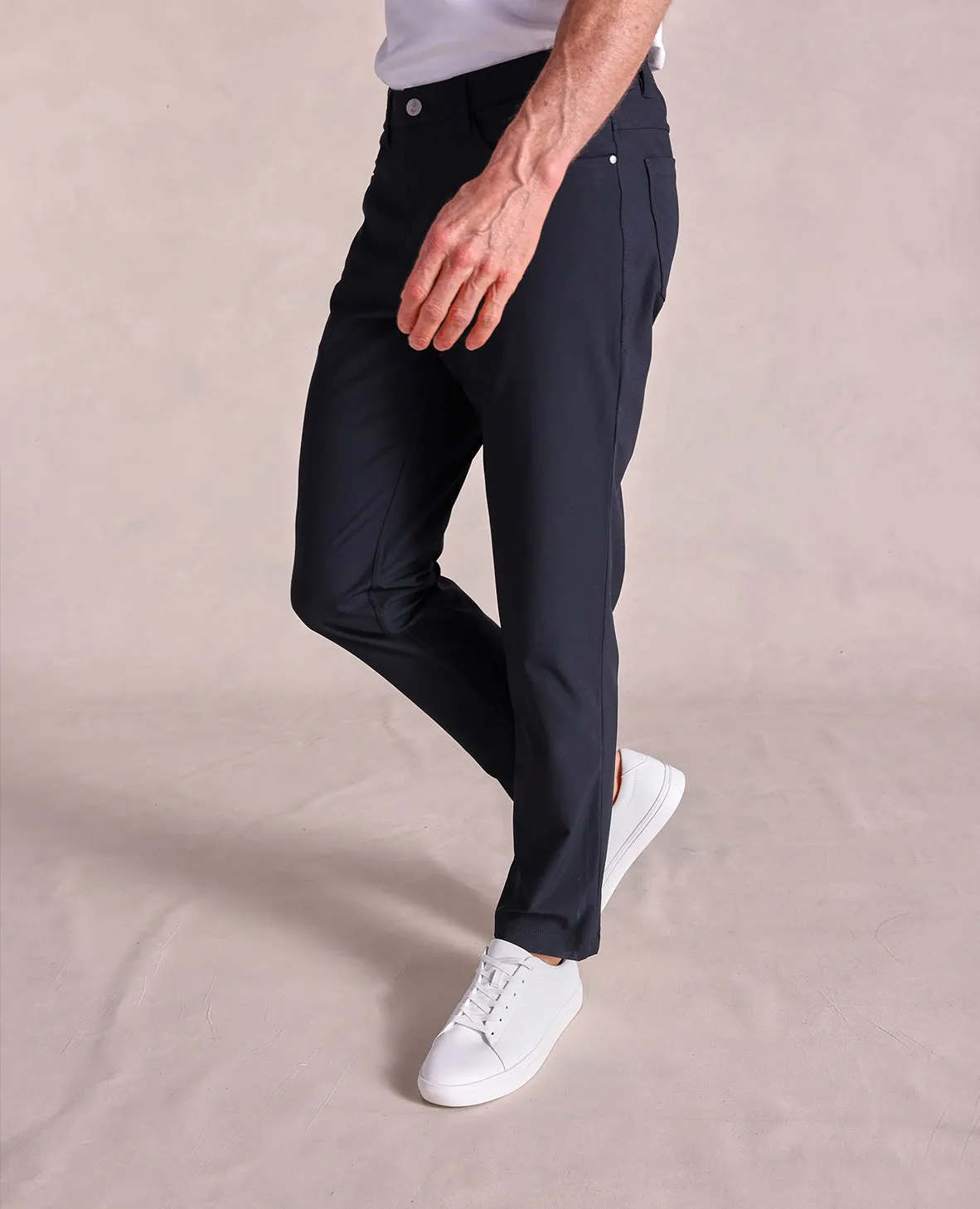 The Voyager - Performance Knit 5-Pocket Pant - Black