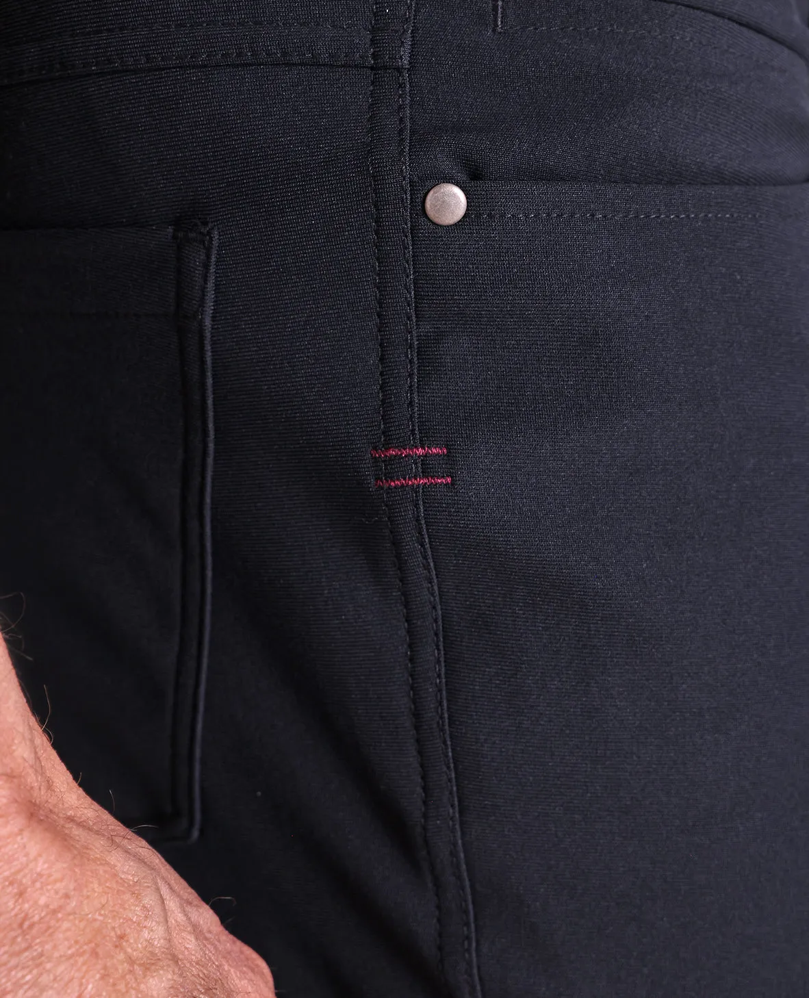 The Voyager - Performance Knit 5-Pocket Pant - Black