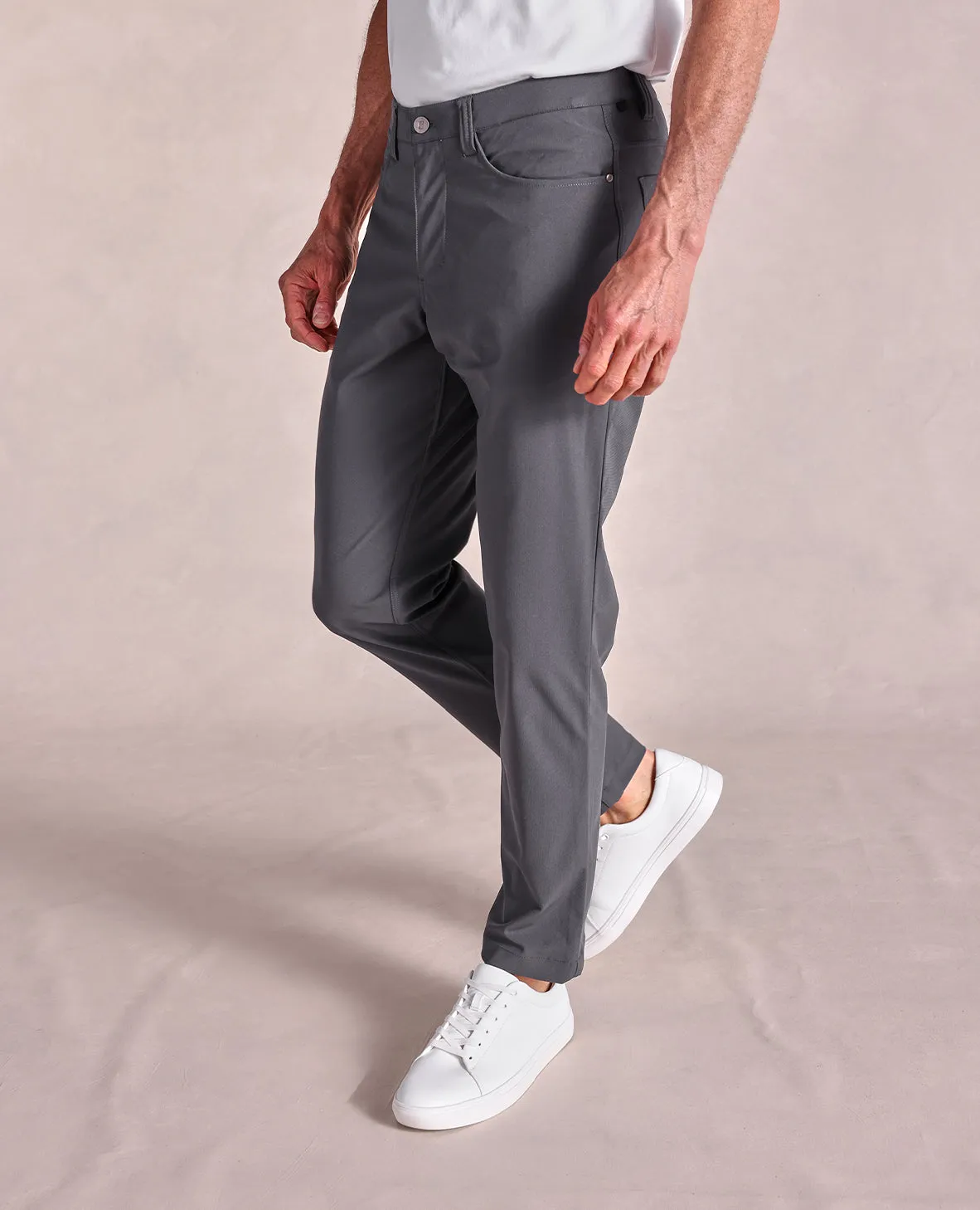 The Voyager - Performance Knit 5-Pocket Pant - Charcoal