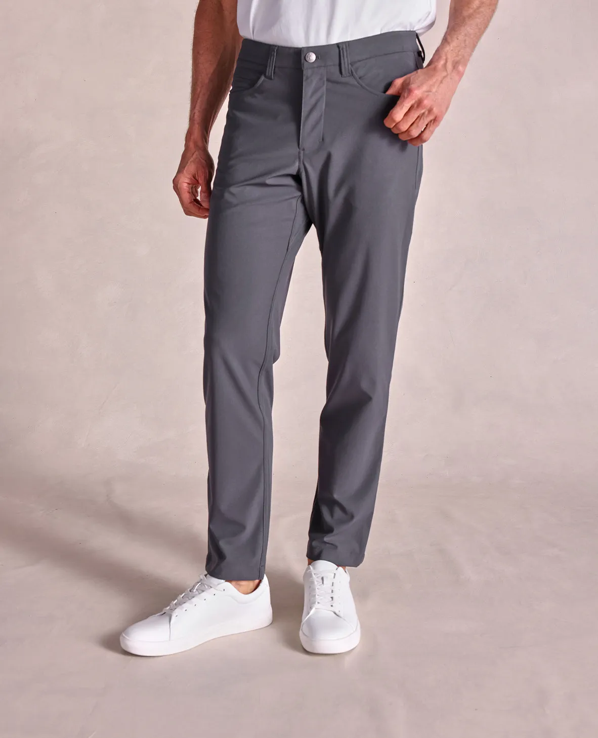 The Voyager - Performance Knit 5-Pocket Pant - Charcoal