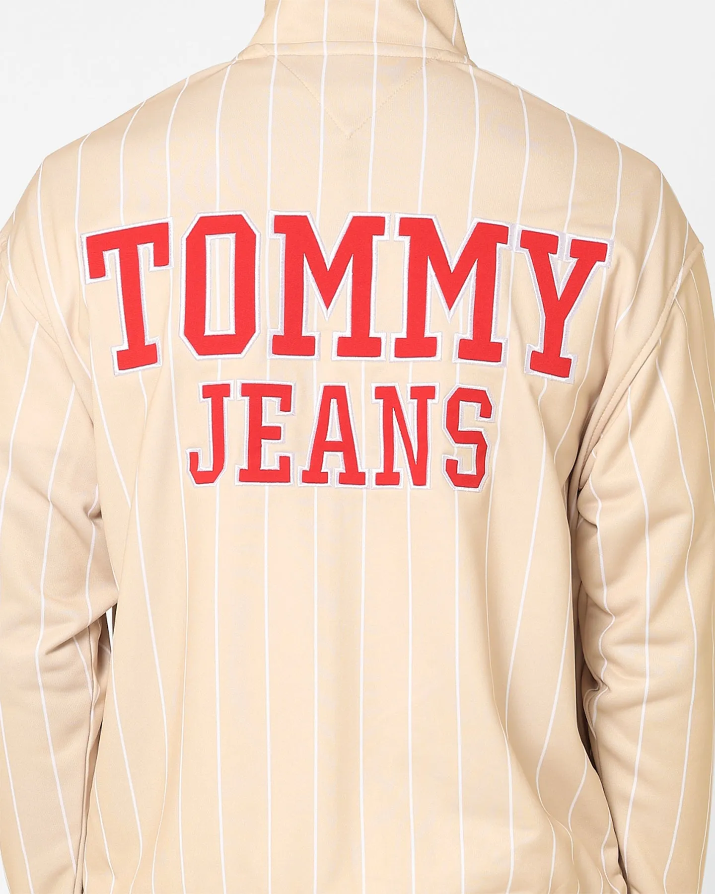 Tommy Jeans Relaxed Pinstripe Track Jacket Classic Beige