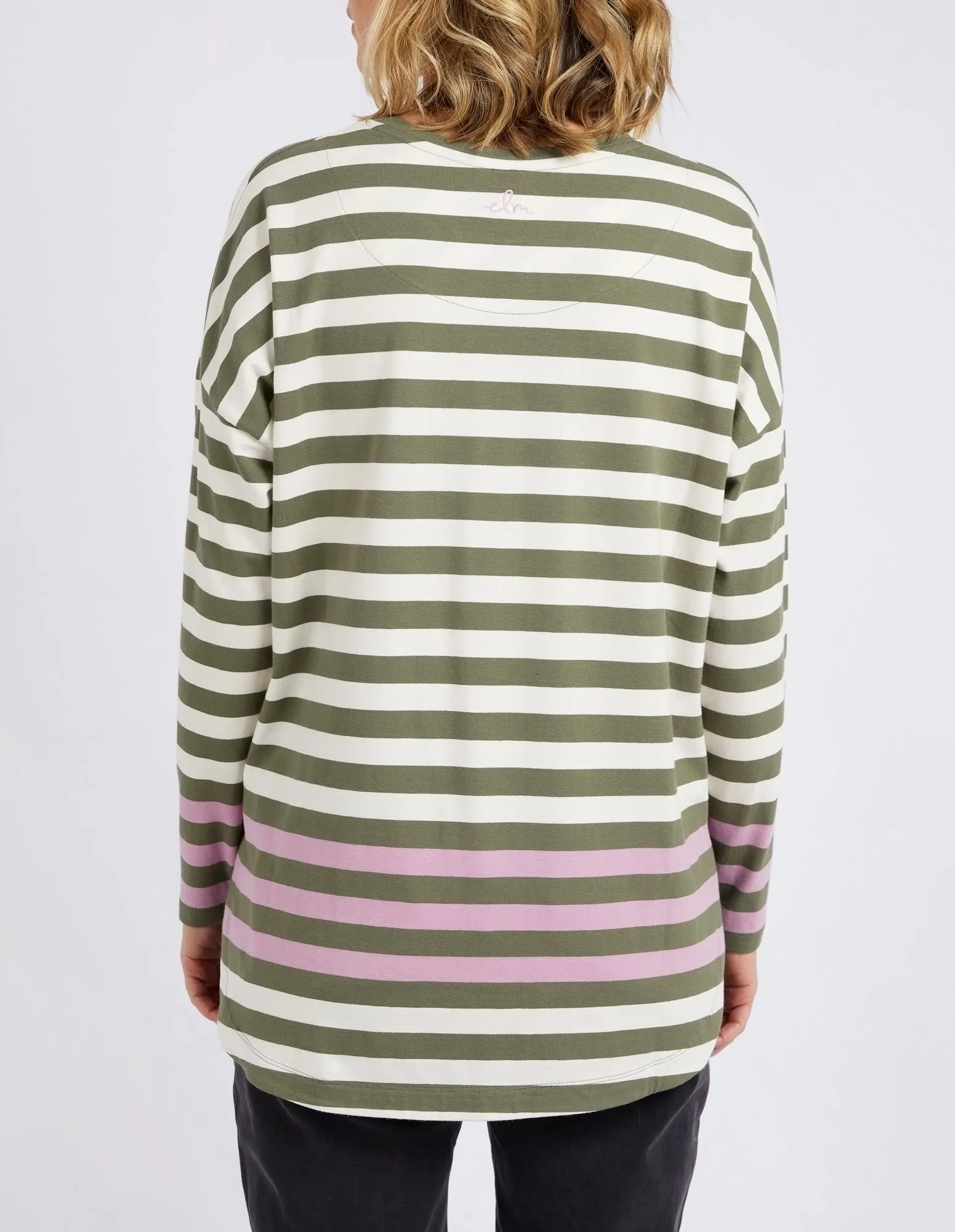 Turn Back Long Sleeve Clover & Pearl Stripe