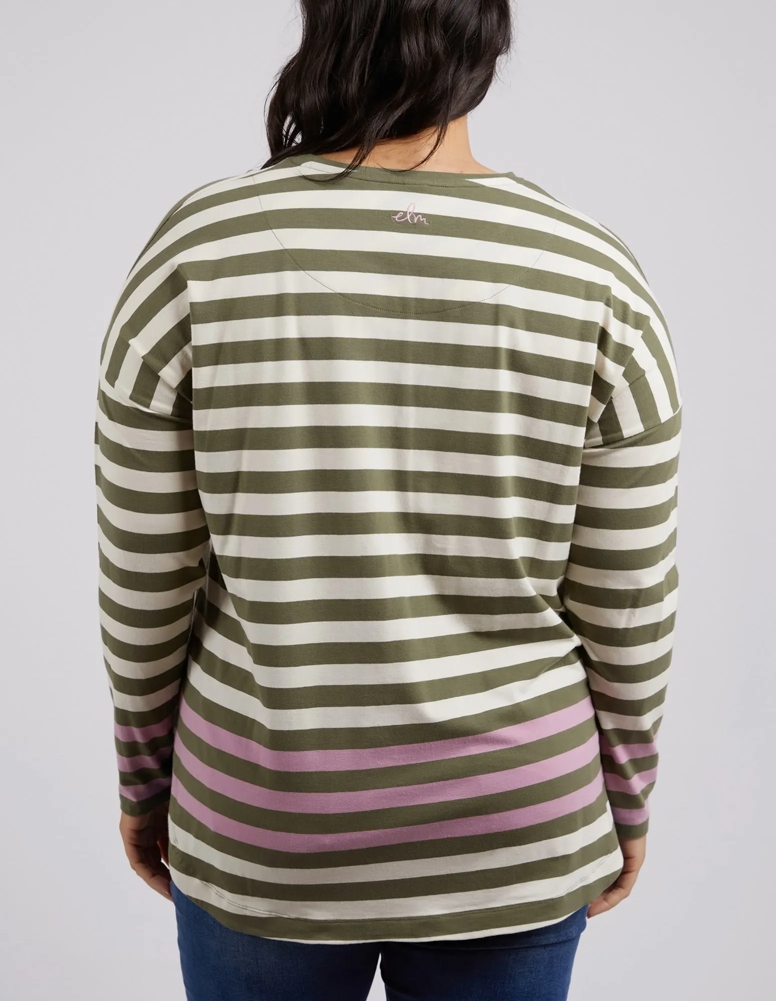 Turn Back Long Sleeve Clover & Pearl Stripe