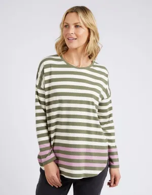 Turn Back Long Sleeve Clover & Pearl Stripe