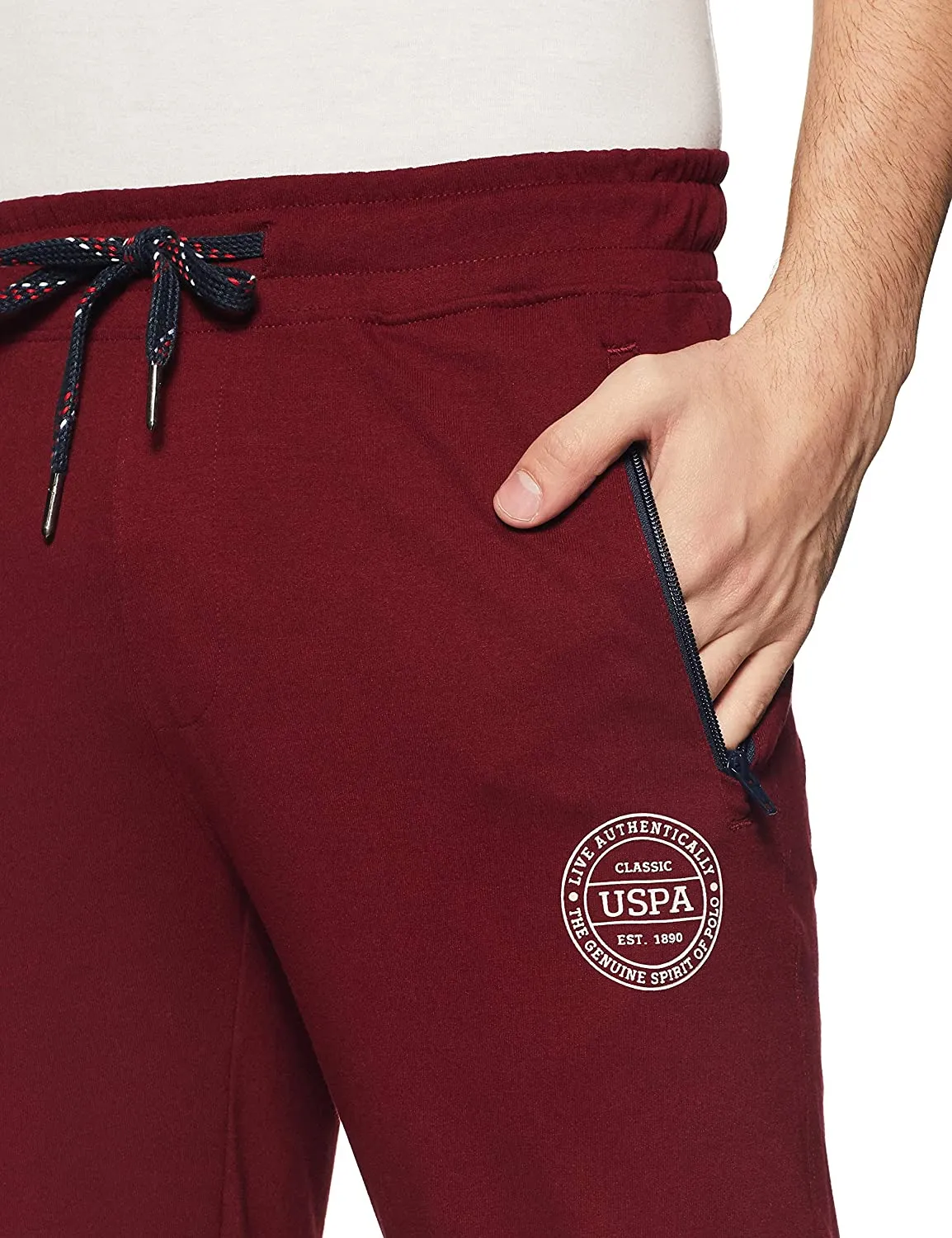 US Polo Assn. Men's Cotton Track Pants Red Lower