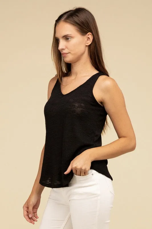 V Neck Sleeveless Cami Top