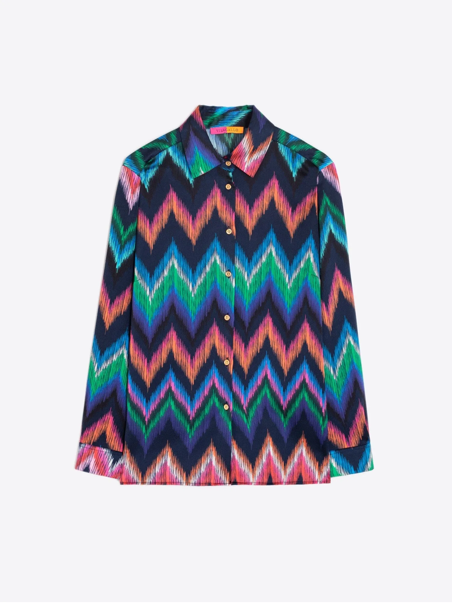 Vilagallo Zig Zag Print Shirt