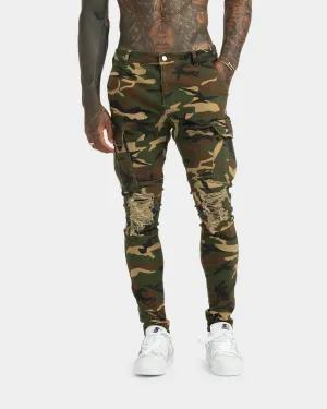 XXIII Sergeant Camo Ripped Jeans Camo