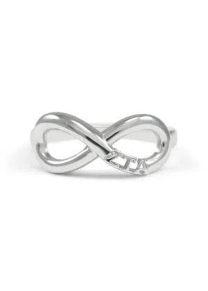 Zeta Tau Alpha Sterling Silver Infinity Ring